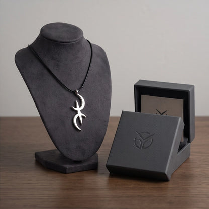 Silver Amazigh Yaz Symbol Cord Necklace