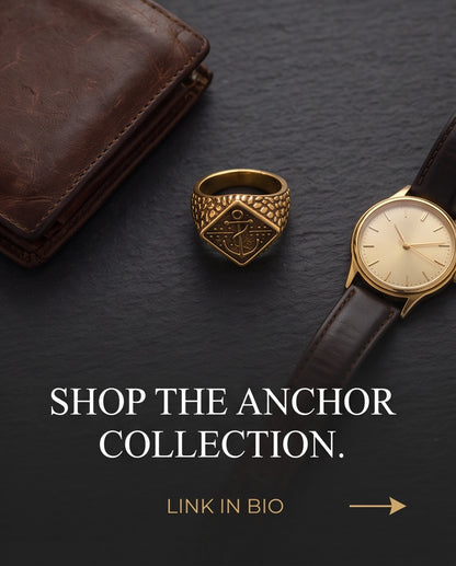 Maritime Anchor Rhombus Signet Ring