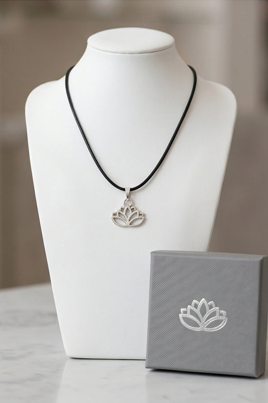 The Pure Spirit: Half-Bloom Minimalist Lotus Pendant Necklace