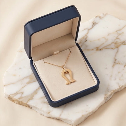 Gold Diamond-Cut Clover Pendant Necklace