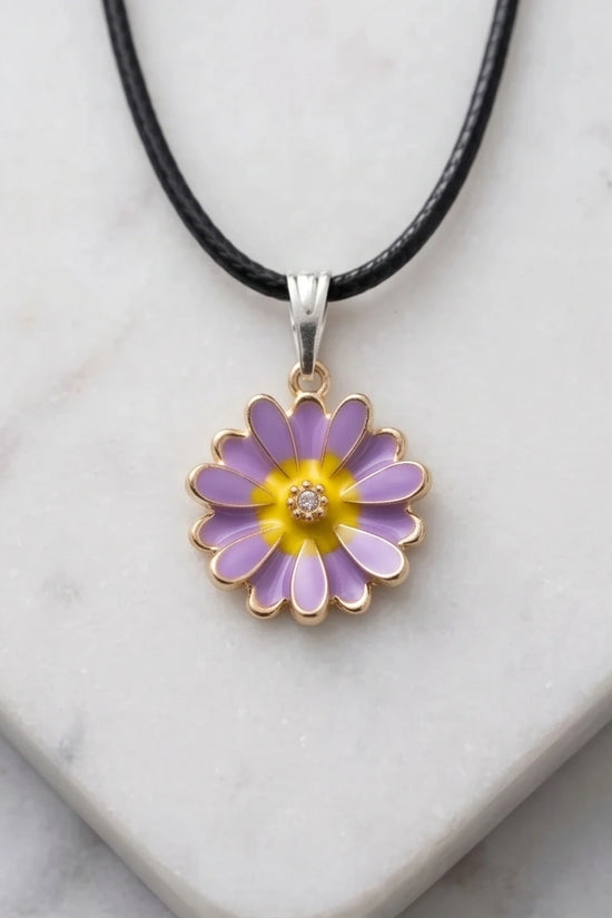 Pastel Lavender Daisy Pendant