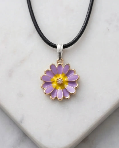 Pastel Lavender Daisy Pendant