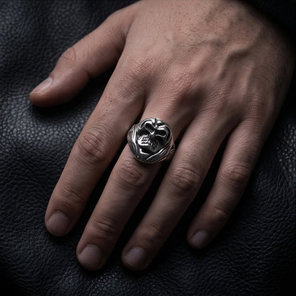 Hooded Reaper Sculpted Signet Ring