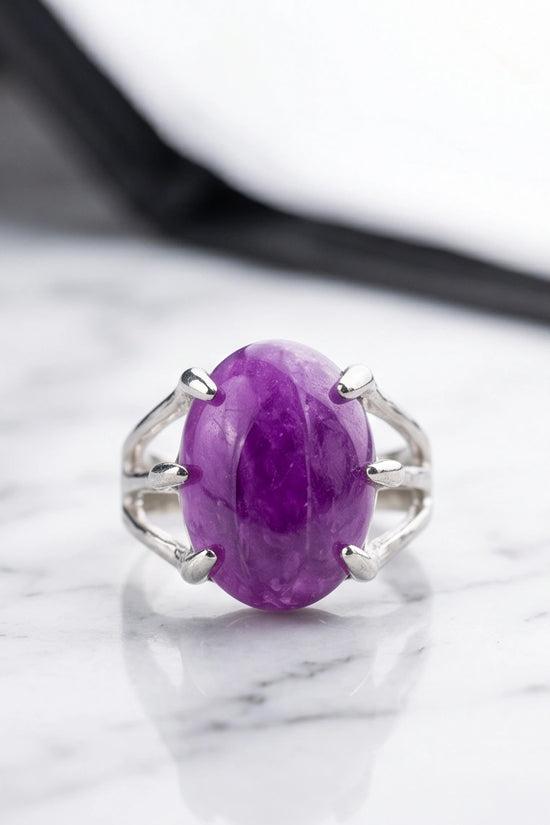 Vibrant Orchid Jade Statement Ring