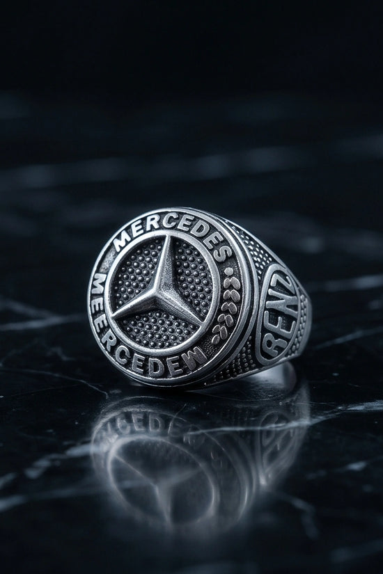 Vintage Silver Mercedes-Benz Signet Ring