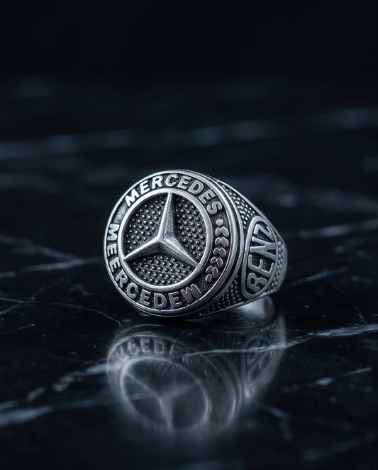 Vintage Silver Mercedes-Benz Signet Ring