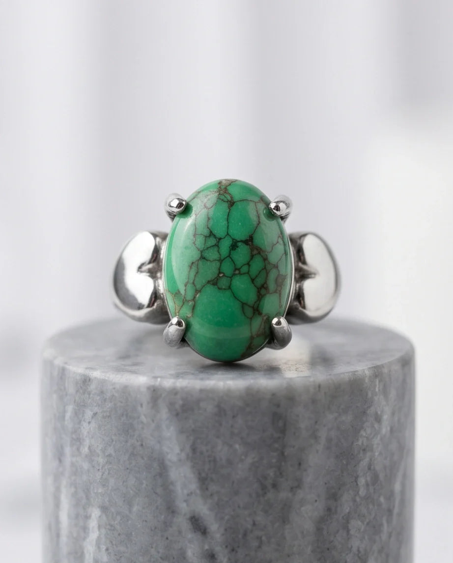 White Canyon Howlite Statement Ring