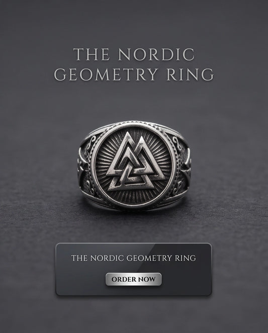 Valknut Radiant Sunburst Signet Ring