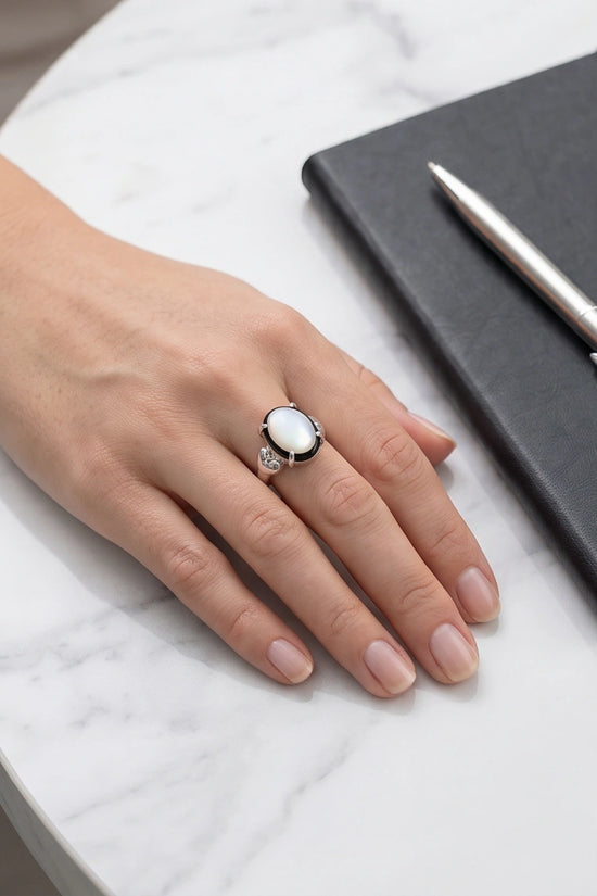 Iridescent Eclipse Statement Ring