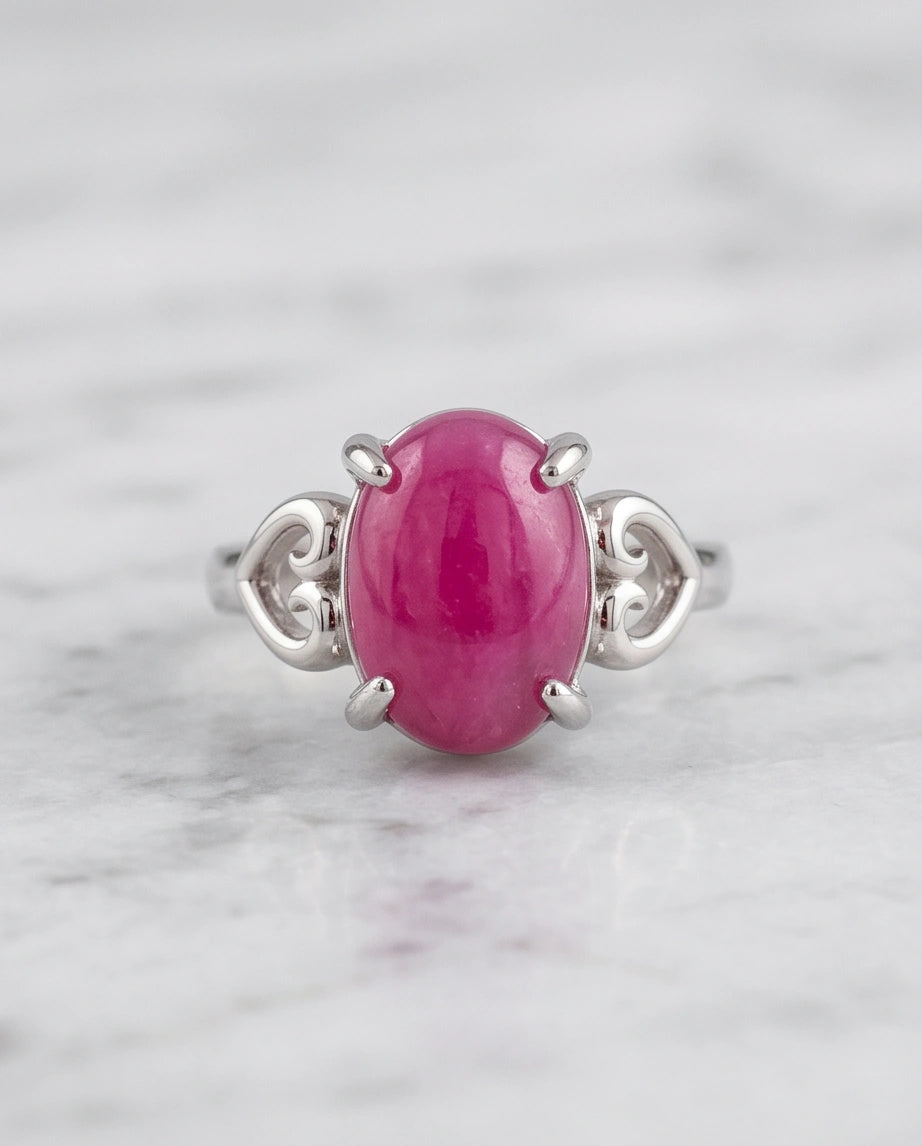 Magenta Majesty Sculpted Statement Ring