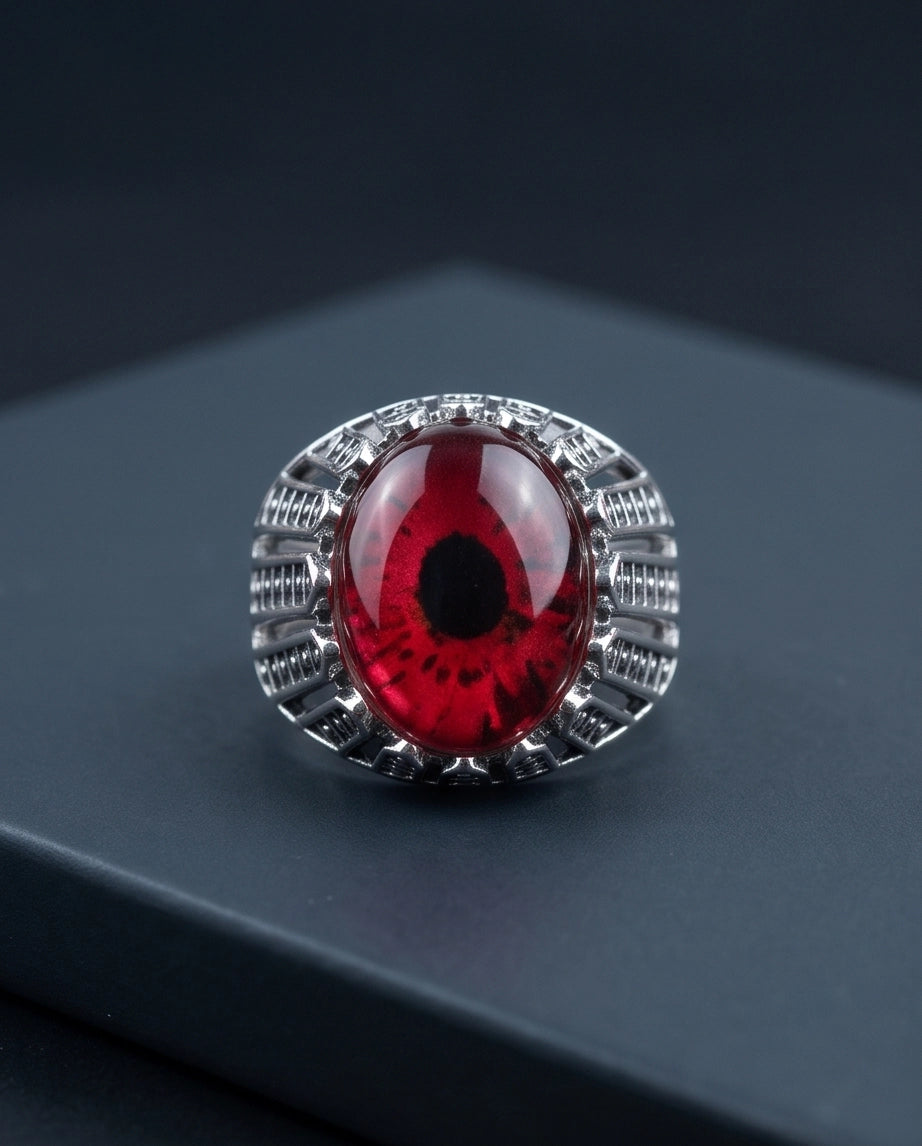 Dragon Eye Lattice Silver Ring