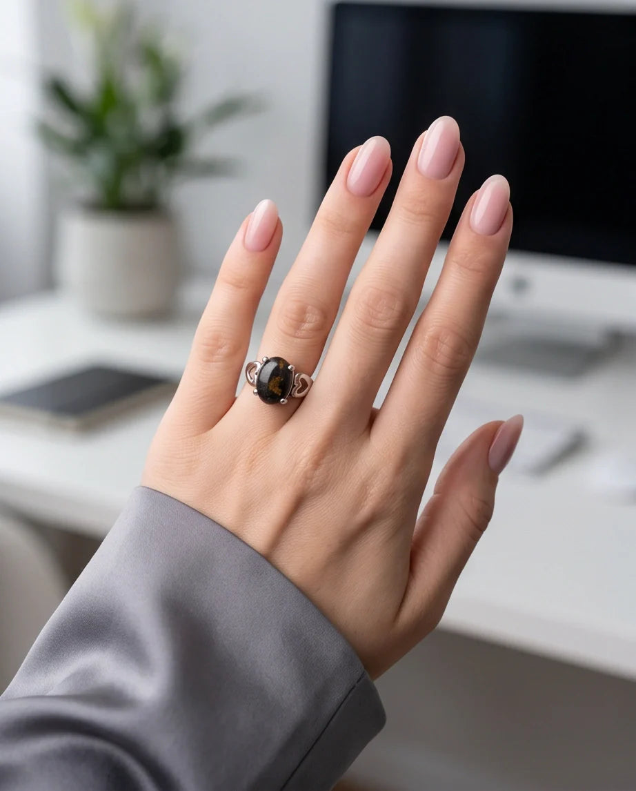 Mystic Meridian Onyx Heart Ring