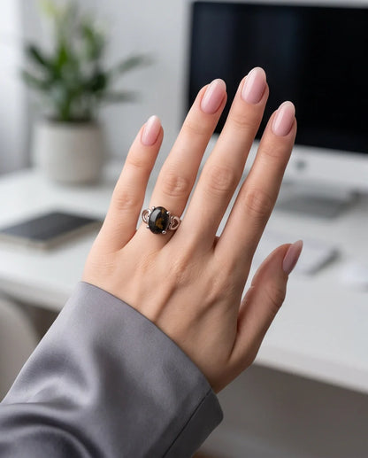 Mystic Meridian Onyx Heart Ring