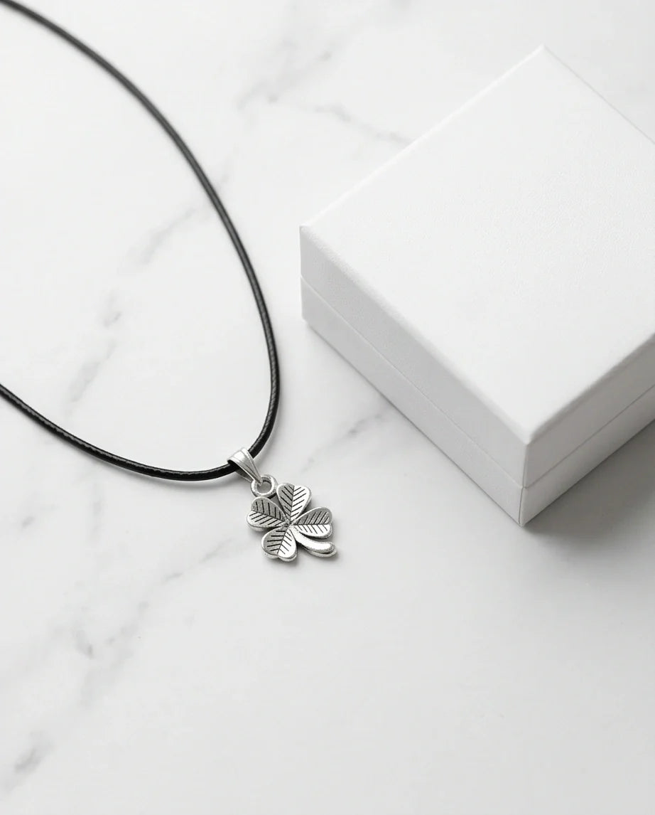 Silver Four-Leaf Clover Necklace