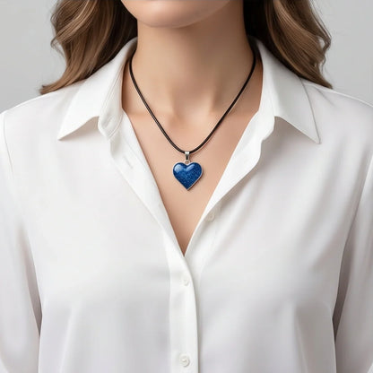 Ocean Sparkle Heart Pendant