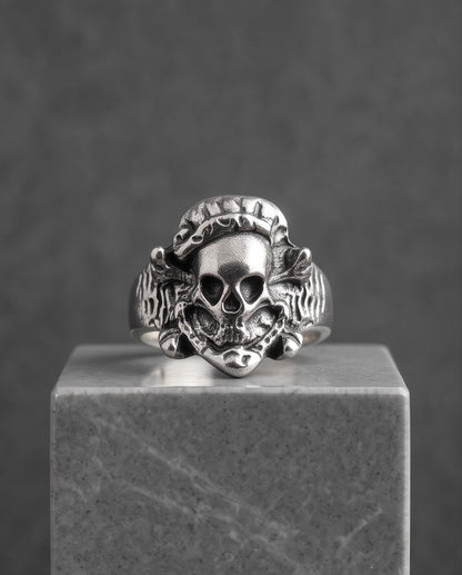 Crossbones Skull & Serpent Sculpted Ring