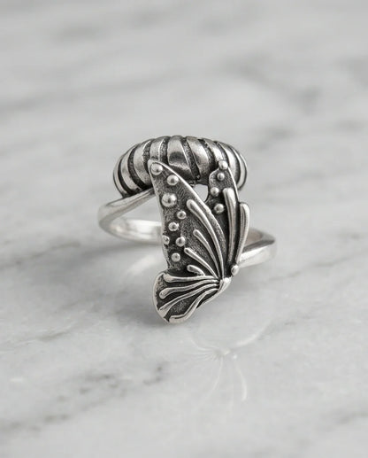 Vintage Sterling Silver Butterfly Wrap Ring