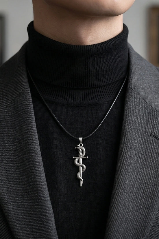 The Serpent's Blade Dagger Necklace