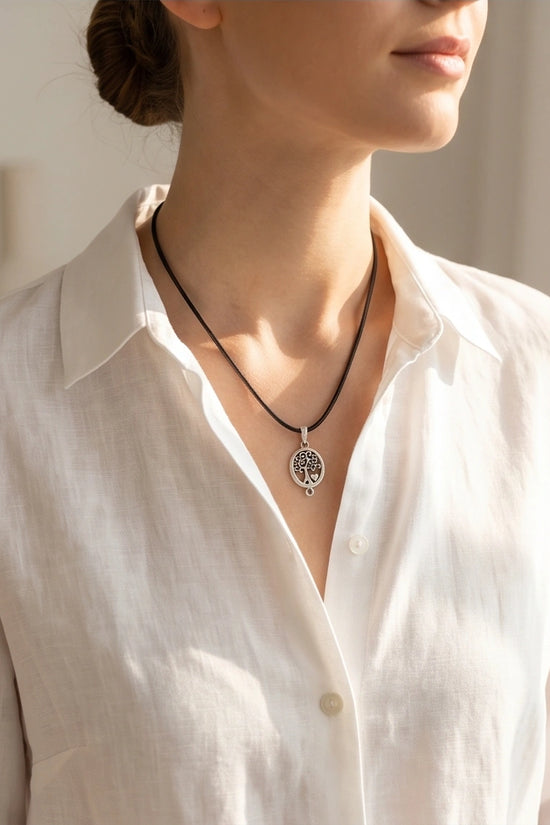 The Loving Roots: Whimsical Tree of Life & Heart Pendant Necklace