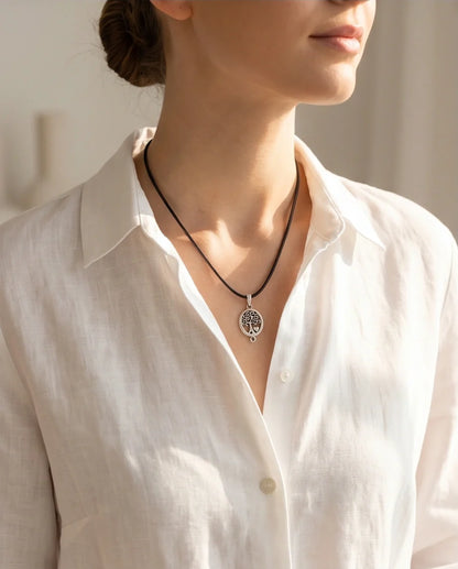 The Loving Roots: Whimsical Tree of Life & Heart Pendant Necklace