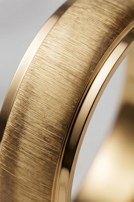 Classic Brushed Gold Band Ring