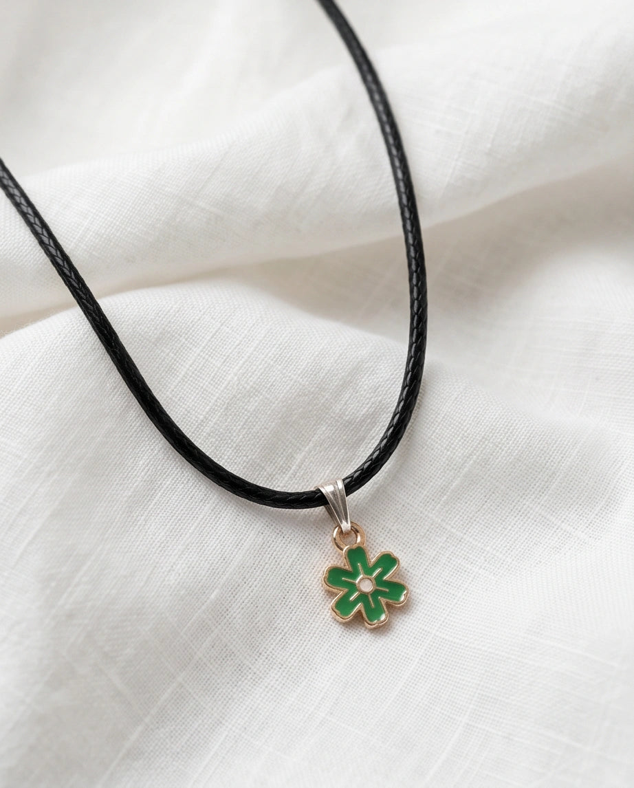Gold and Green Honeybee Pendant Necklace