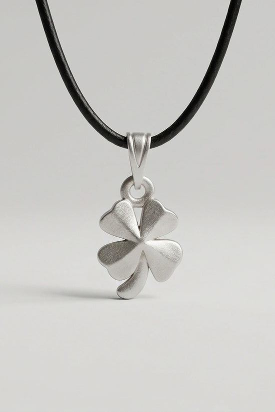 Silver Four-Leaf Clover Luck Necklace