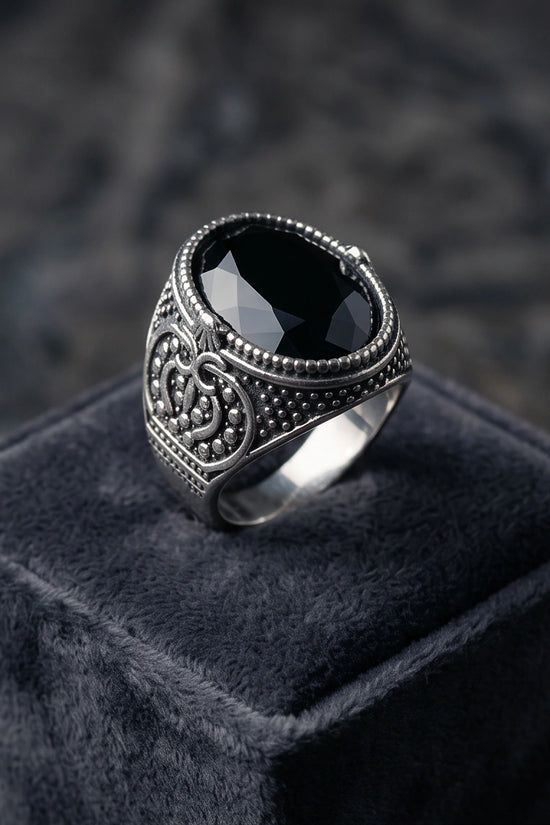 Imperial Onyx Shadow Signet Ring