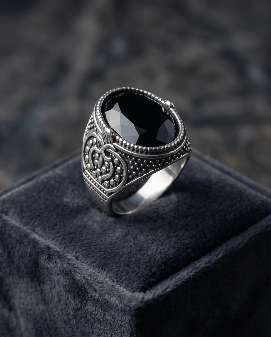 Imperial Onyx Shadow Signet Ring