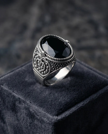 Imperial Onyx Shadow Signet Ring
