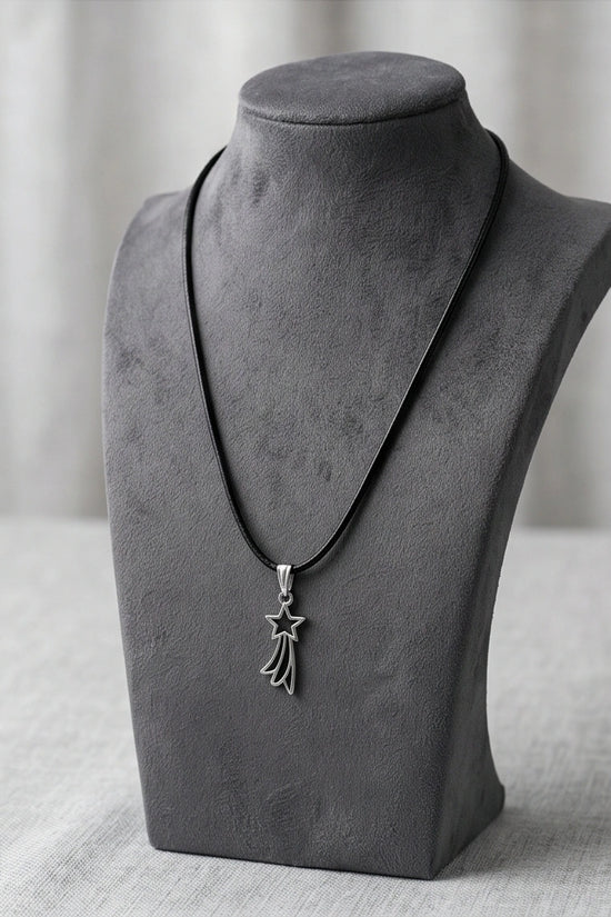 Silver Shooting Star Pendant Necklace