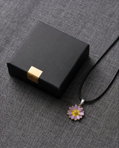 Pastel Lavender Daisy Pendant