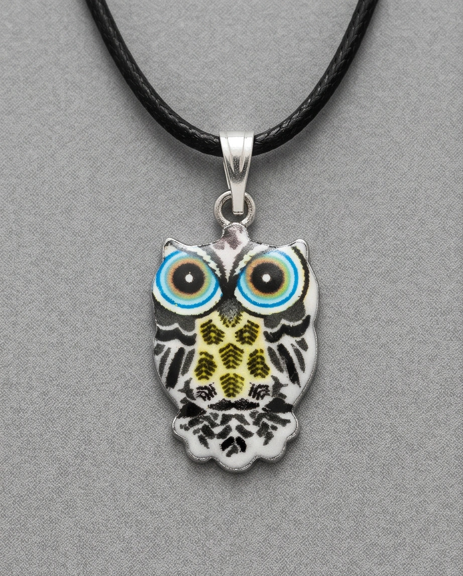 The Monochrome Owl Pendant
