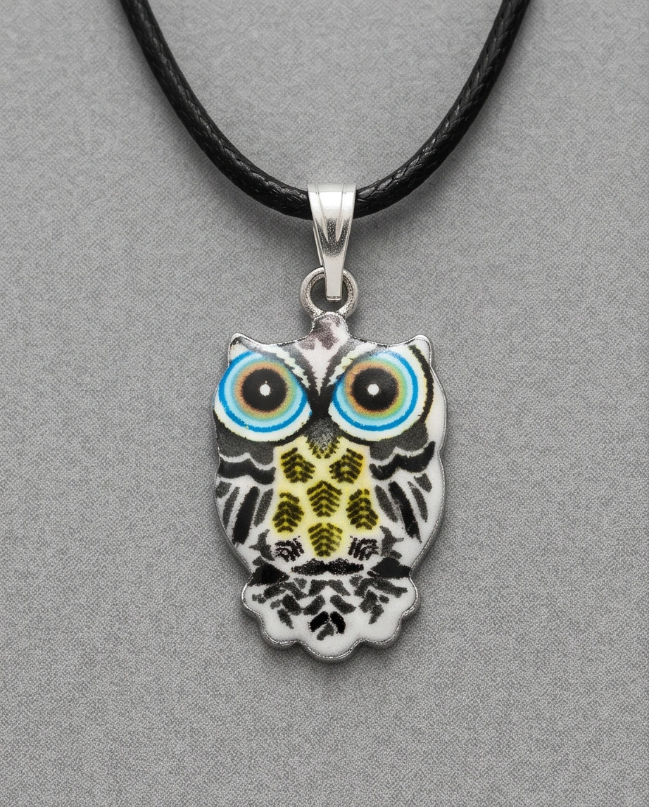The Monochrome Owl Pendant