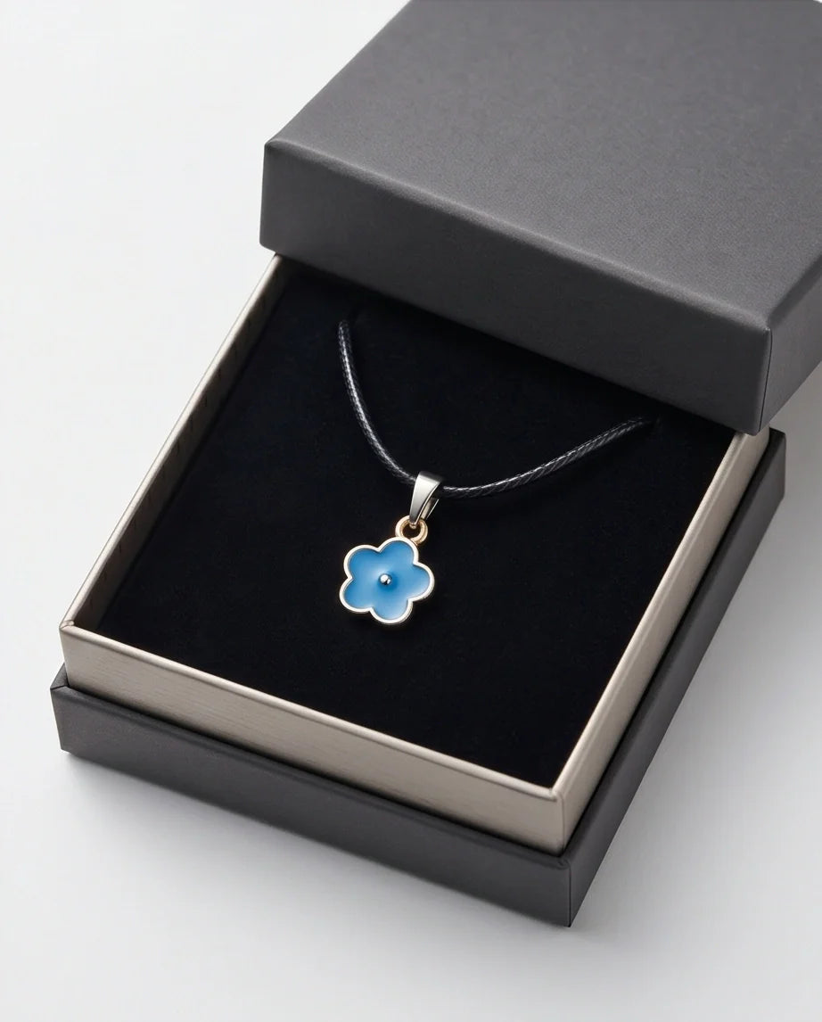 Sky Blue Forget-Me-Not Pendant