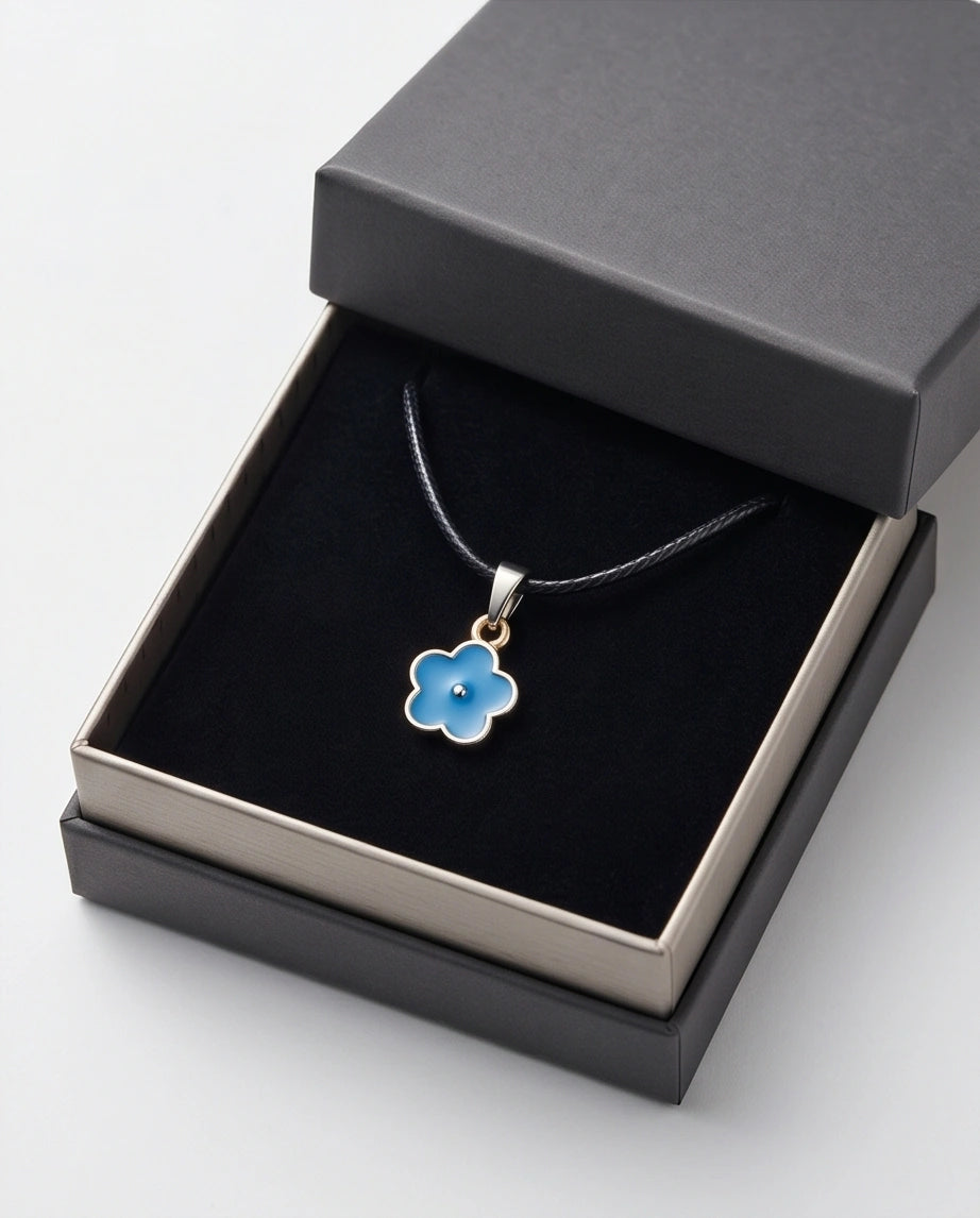 Sky Blue Forget-Me-Not Pendant