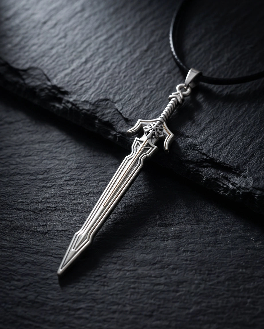 Silver Mythic Broadsword Pendant
