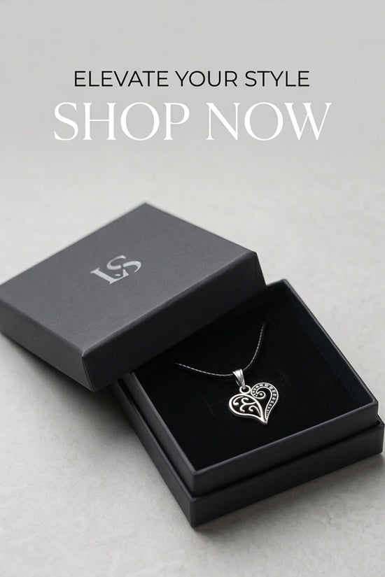 Silver Filigree Heart Pendant Necklace