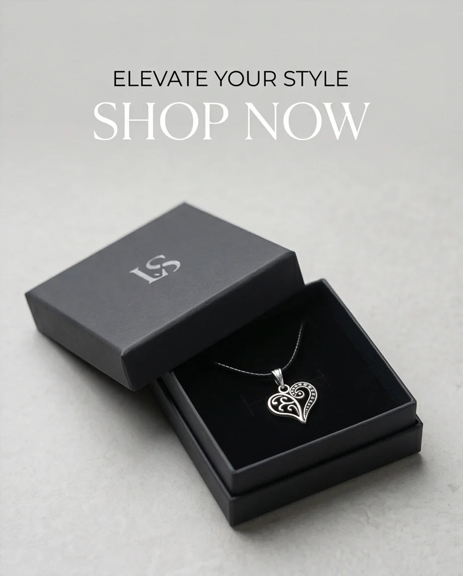 Silver Filigree Heart Pendant Necklace
