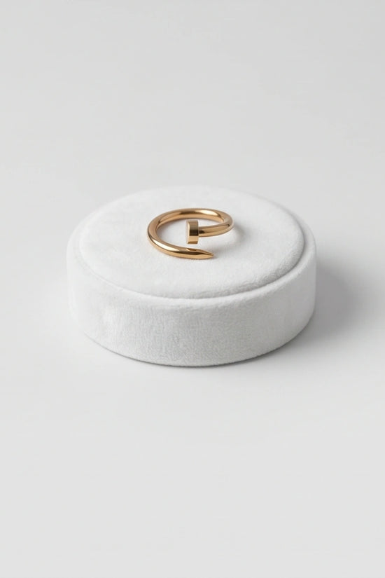 Golden Minimalist Nail Wrap Ring