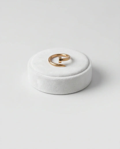 Golden Minimalist Nail Wrap Ring