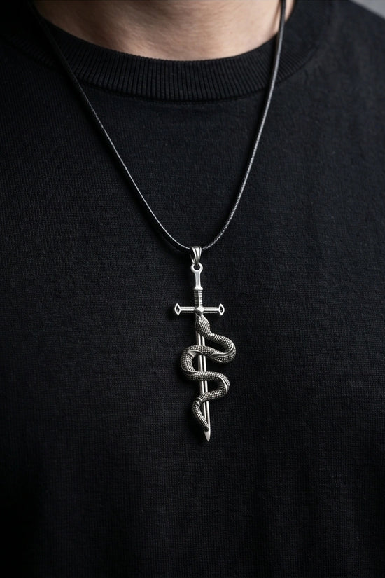 The Jormungandr Serpent Sword Necklace