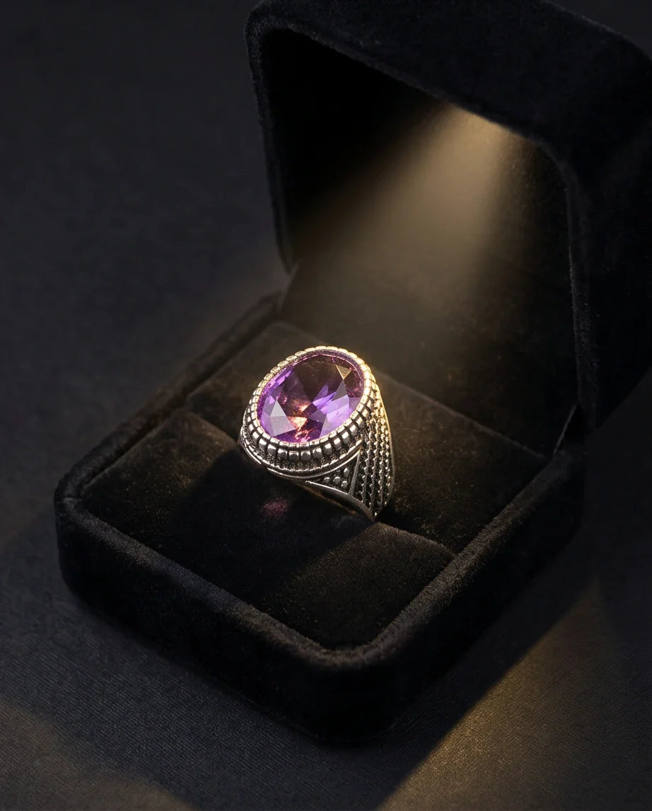 Imperial Amethyst Sovereign Signet Ring