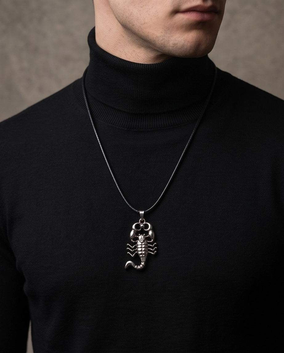 Metallic Scorpion Cord Necklace