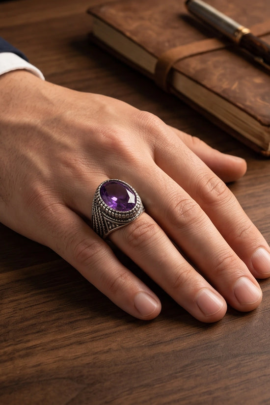 Imperial Amethyst Sovereign Signet Ring