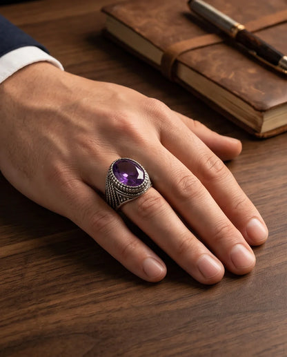 Imperial Amethyst Sovereign Signet Ring