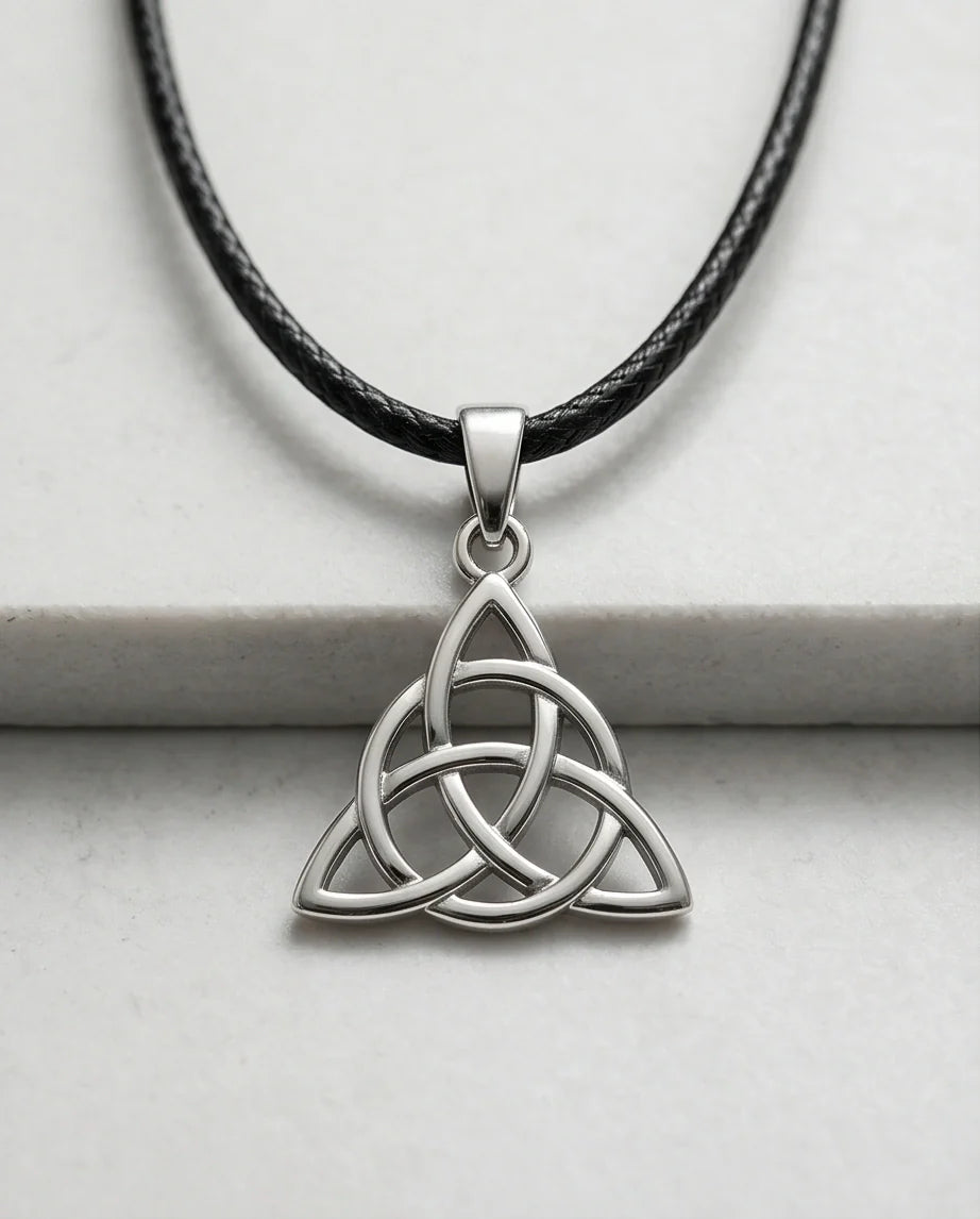 Silver Celtic Triquetra Knot Necklace