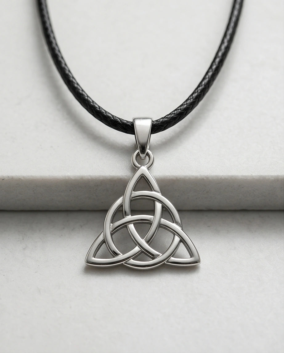 Silver Celtic Triquetra Knot Necklace