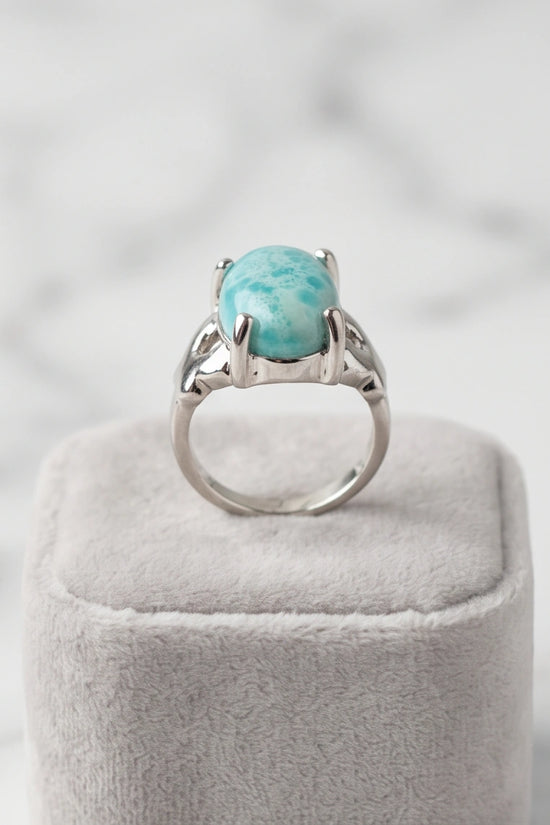 Oceanic Larimar Filigree Ring