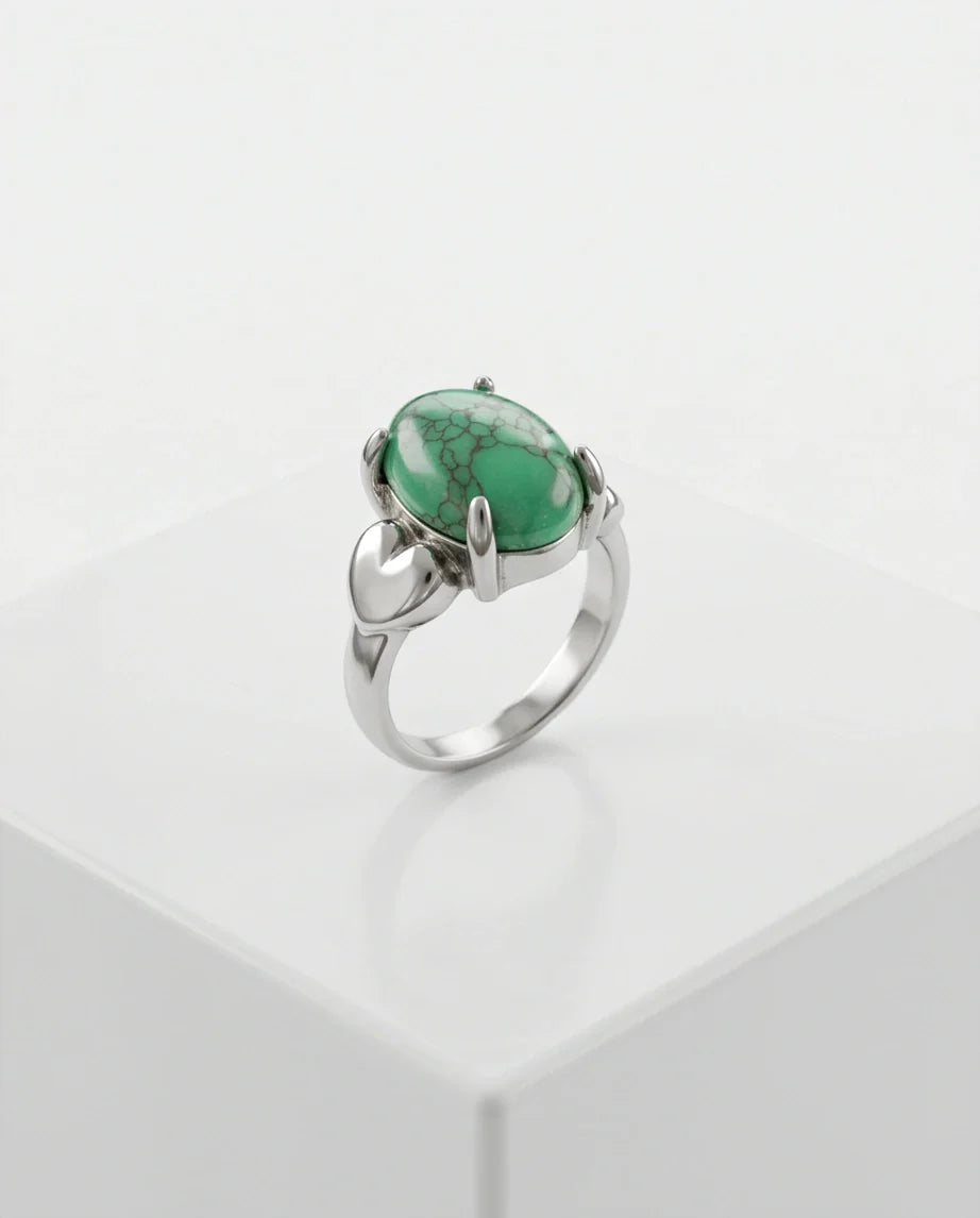 White Canyon Howlite Statement Ring